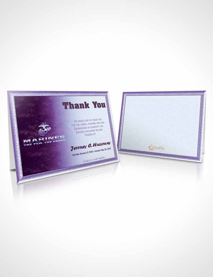 Funeral Thank You Card Template 2nd Marines The Few The Proud Faith