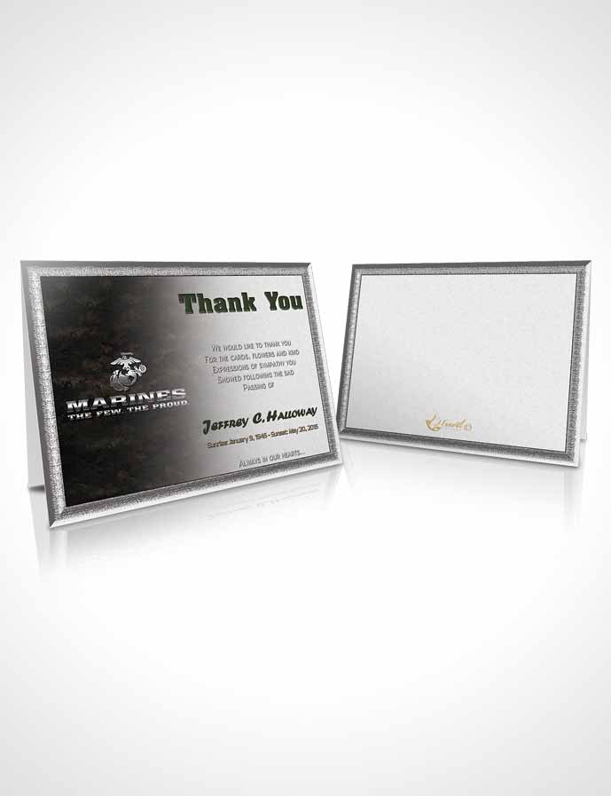 Funeral Thank You Card Template 2nd Marines The Few The Proud Serenity