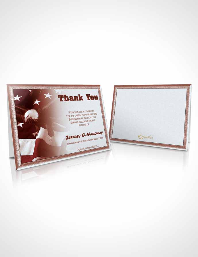 Funeral Thank You Card Template 2nd Veterans Day Sunrise