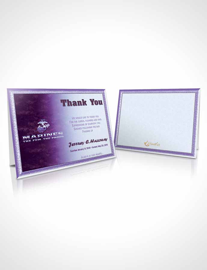 Funeral Thank You Card Template 3rd Marines The Few The Proud Faith