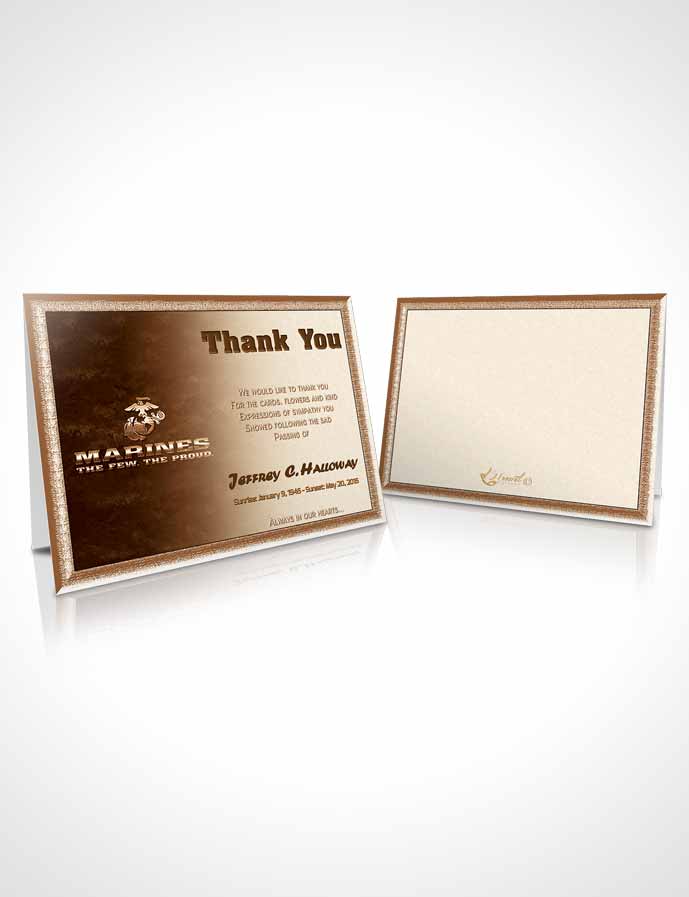 Funeral Thank You Card Template 3rd Marines The Few The Proud Love