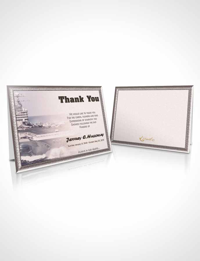 Funeral Thank You Card Template 3rd Navy Sailor Bliss