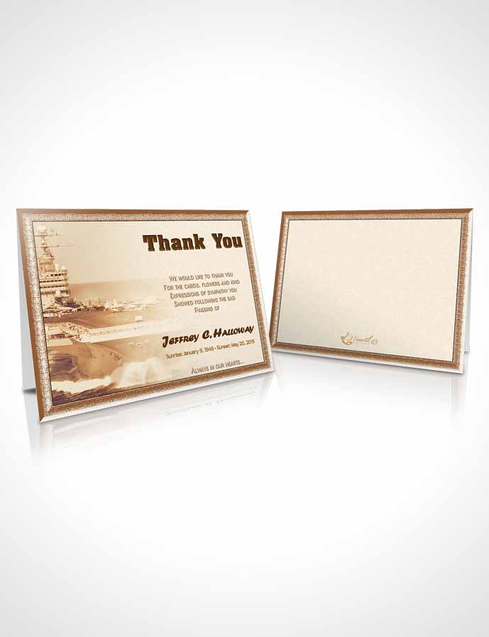 Funeral Thank You Card Template 3rd Navy Sailor Love