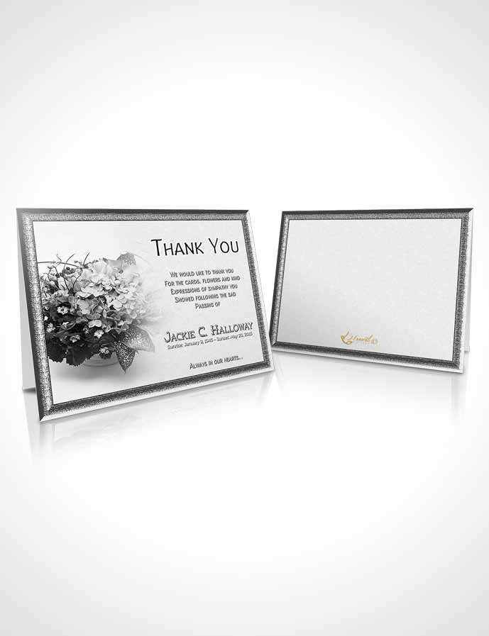 Funeral Thank You Card Template A Beautiful Black and White Bouquet