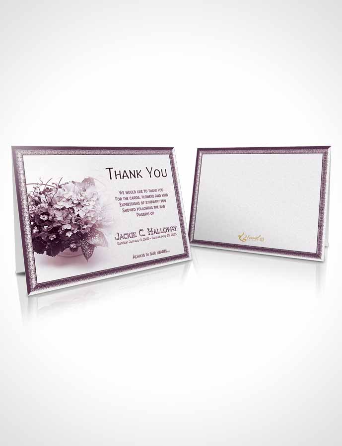 Funeral Thank You Card Template A Beautiful Lavender Bouquet