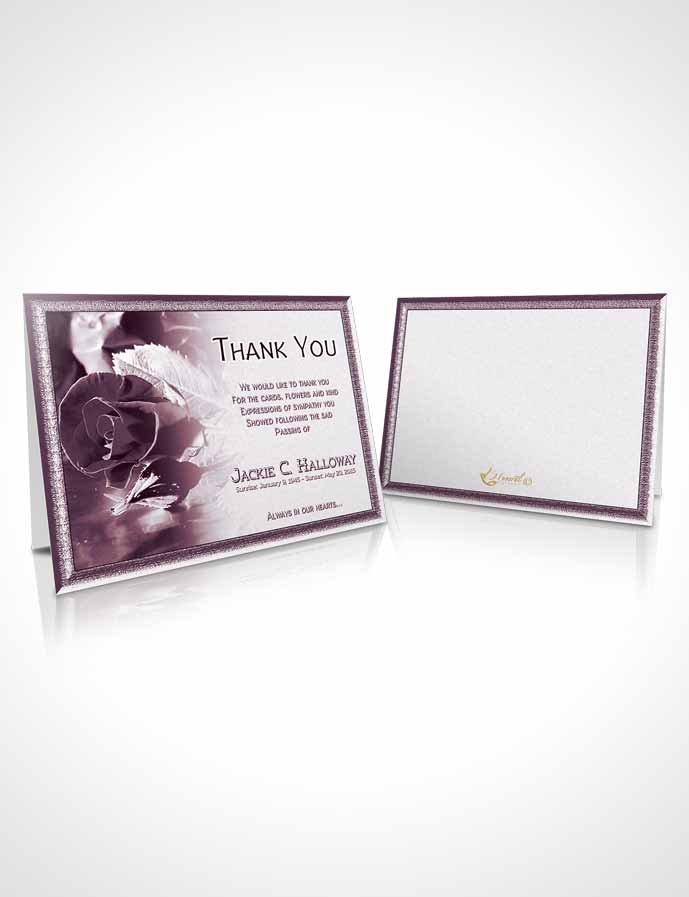 Funeral Thank You Card Template A Beautiful Lavender Rose