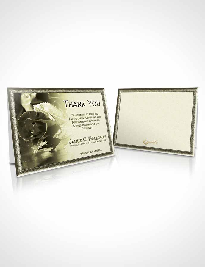 Funeral Thank You Card Template A Beautiful Rustic Rose