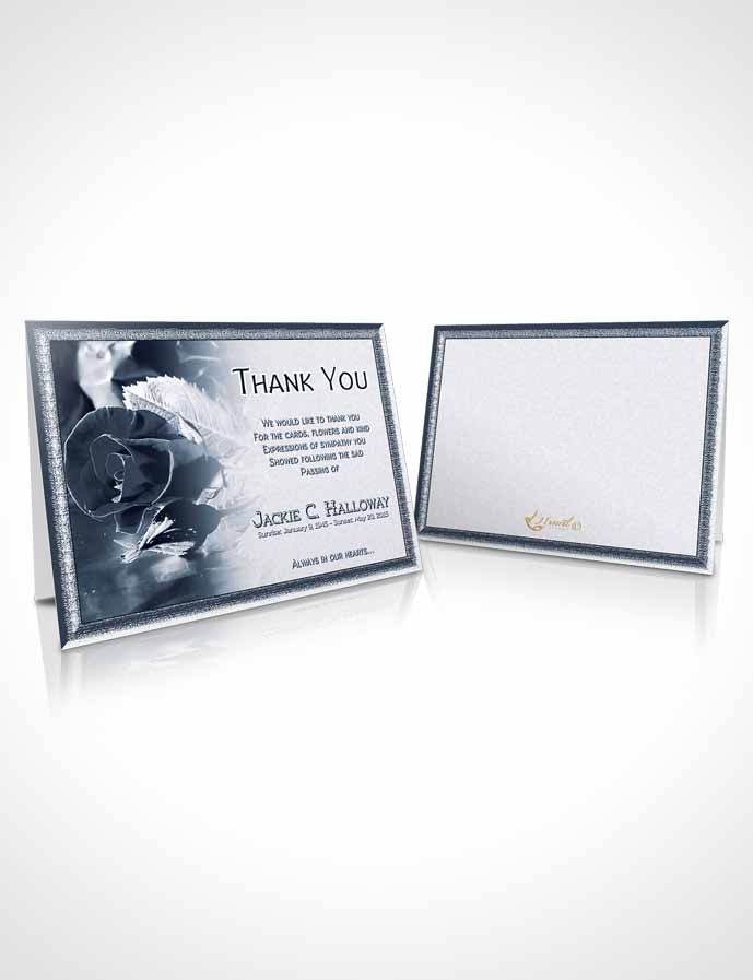 Funeral Thank You Card Template A Beautiful Topaz Rose