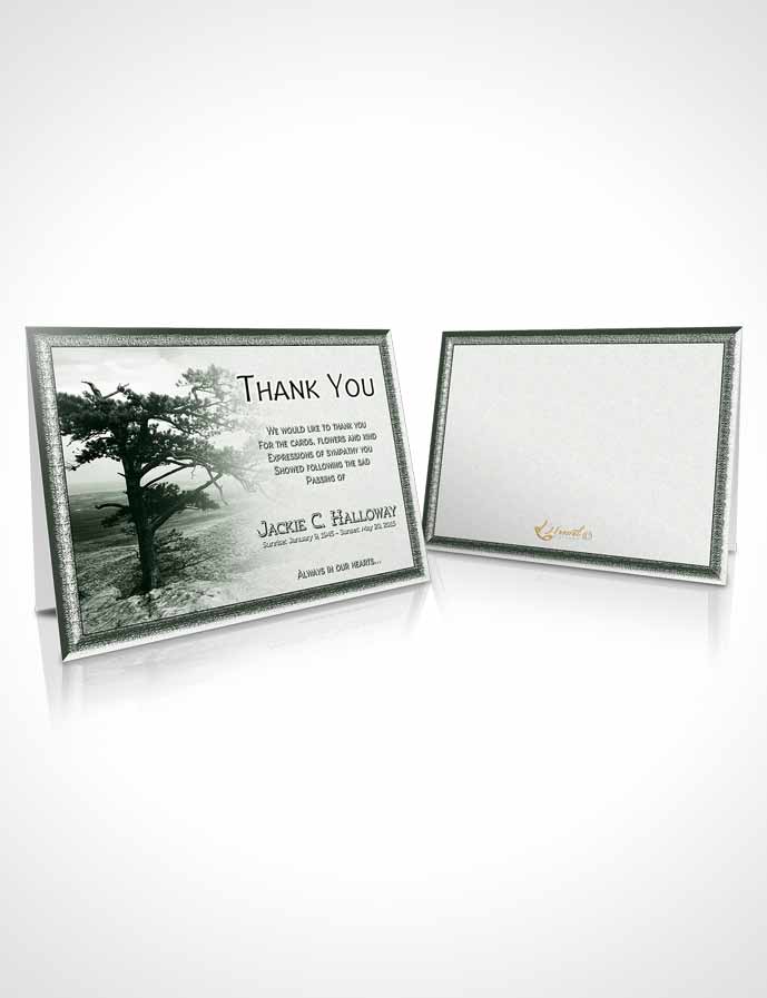 Funeral Thank You Card Template A Emerald Blissful Tree
