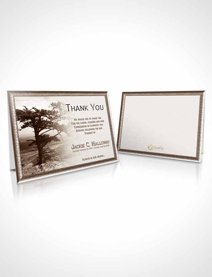 Funeral Thank You Card Template A Blissful Golden Tree