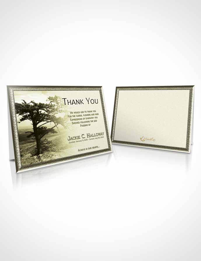 Funeral Thank You Card Template A Blissful Rustic Tree