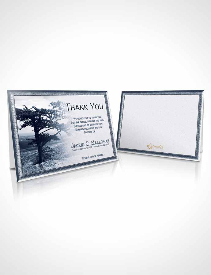 Funeral Thank You Card Template A Blissful Topaz Tree