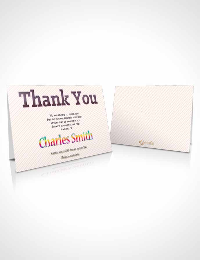 Funeral Thank You Card Template A Childs Passing Angel Wings