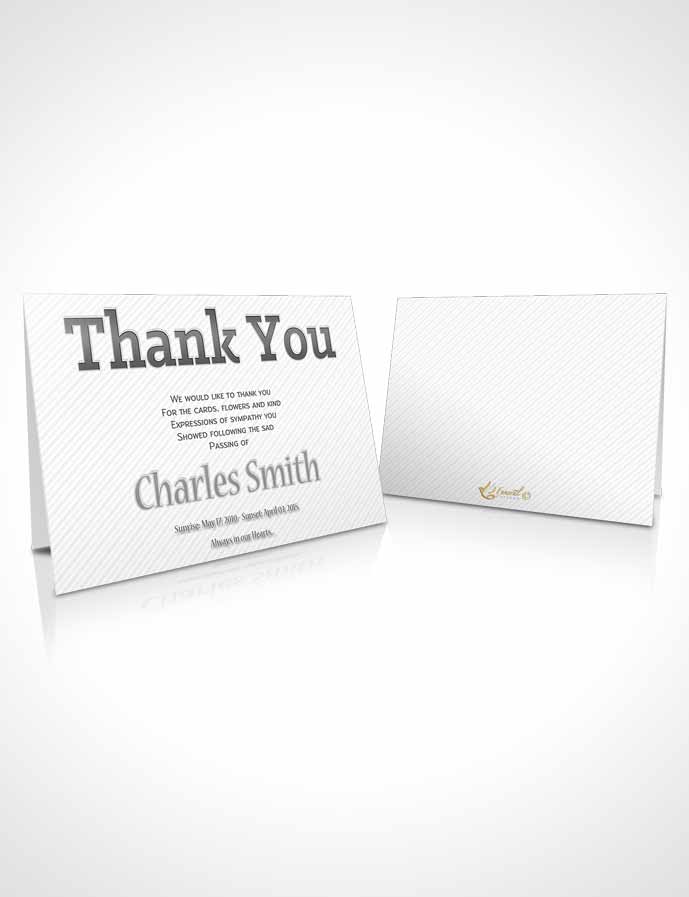 Funeral Thank You Card Template A Childs Passing Black and White Peace