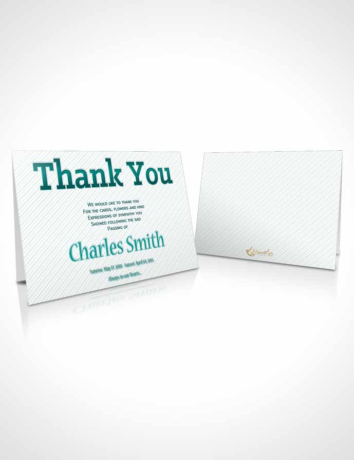 Funeral Thank You Card Template A Childs Passing Turquoise Sky