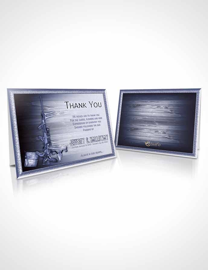Funeral Thank You Card Template A Hunters Catch Deep Blue