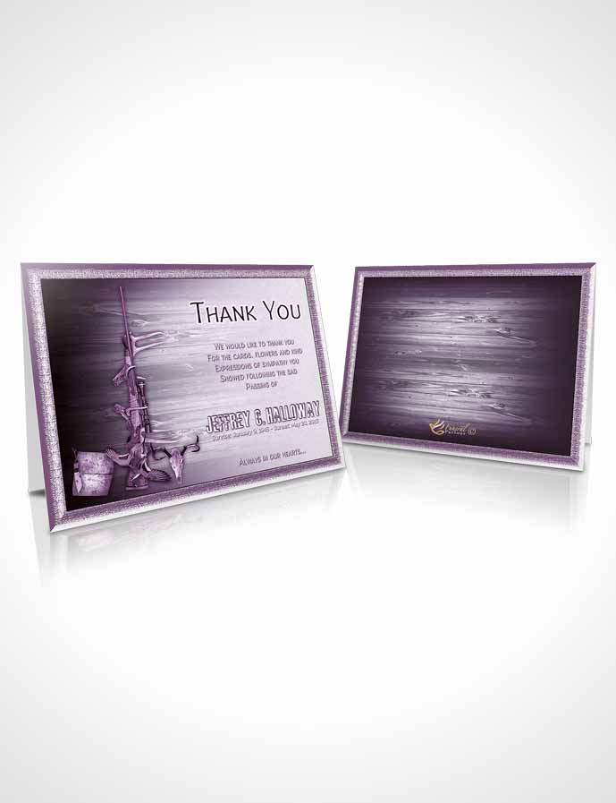 Funeral Thank You Card Template A Hunters Catch Lavender Love