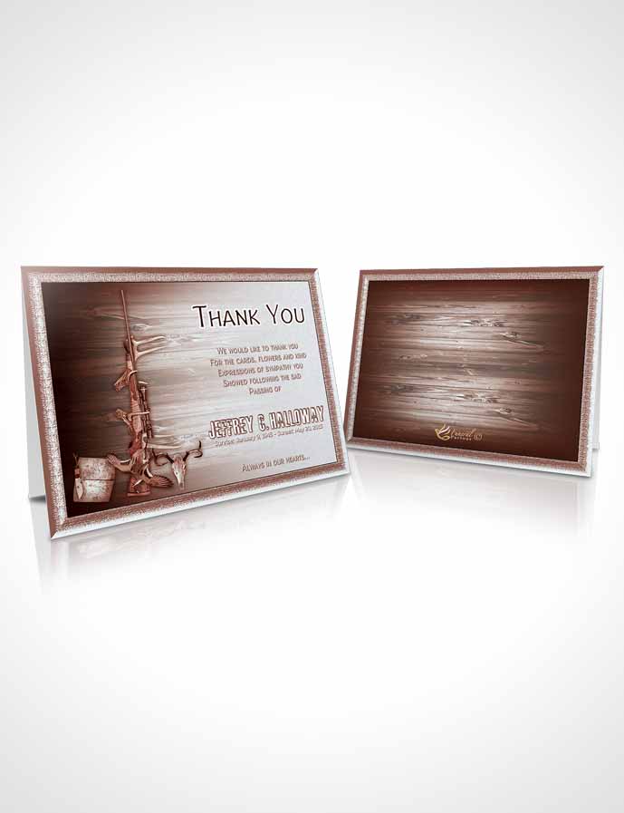 Funeral Thank You Card Template A Hunters Catch Rustic Harmony
