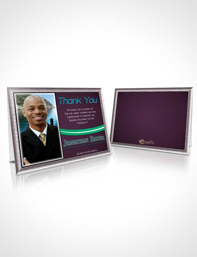 Funeral Thank You Card Template Afternoon Delight Journey