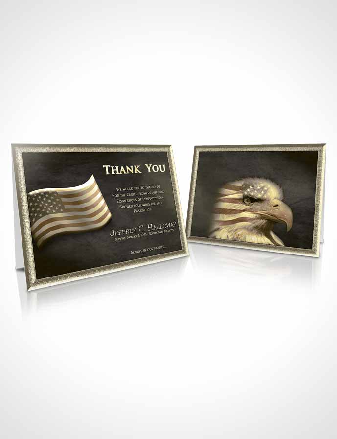 Funeral Thank You Card Template American Golden Pride