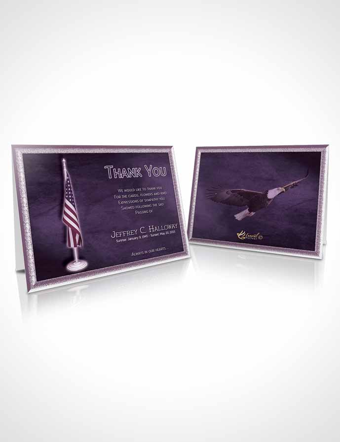Funeral Thank You Card Template American Lavender Glory