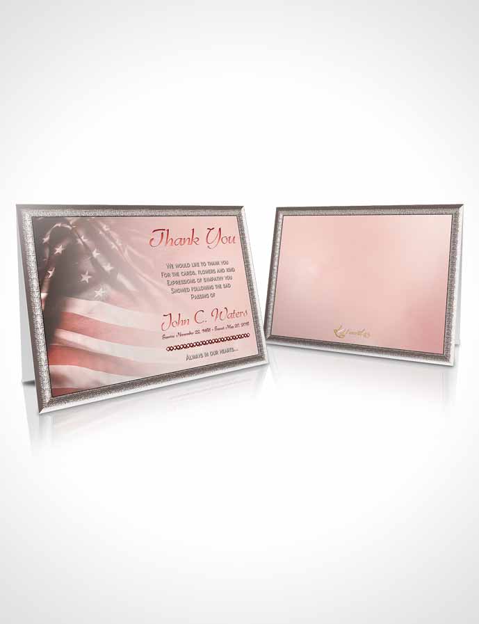 Funeral Thank You Card Template American Life Ruby Sunrise