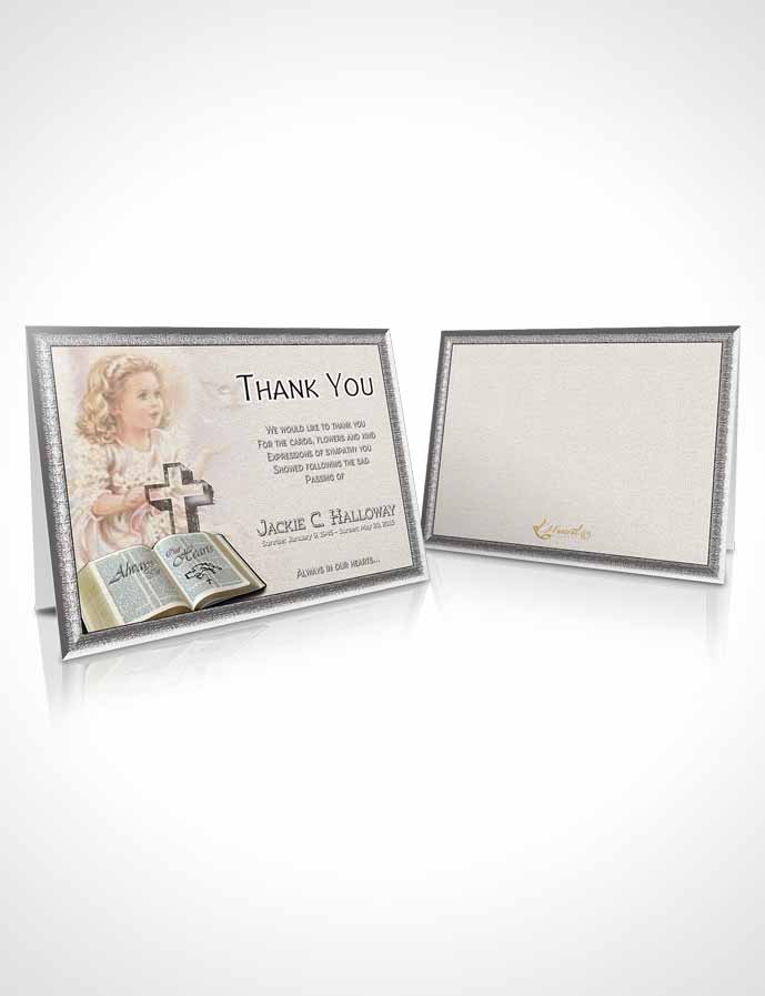 Funeral Thank You Card Template Angel Child Love