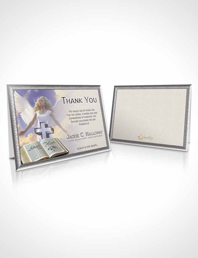 Funeral Thank You Card Template Template Angel Love