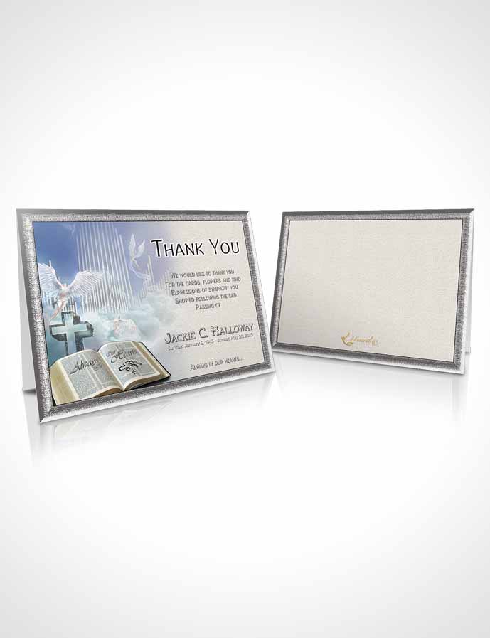 Funeral Thank You Card Template Angel in Heaven