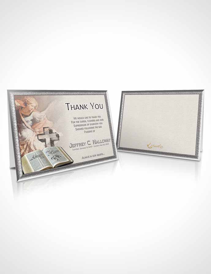 Funeral Thank You Card Template Archangel Michael