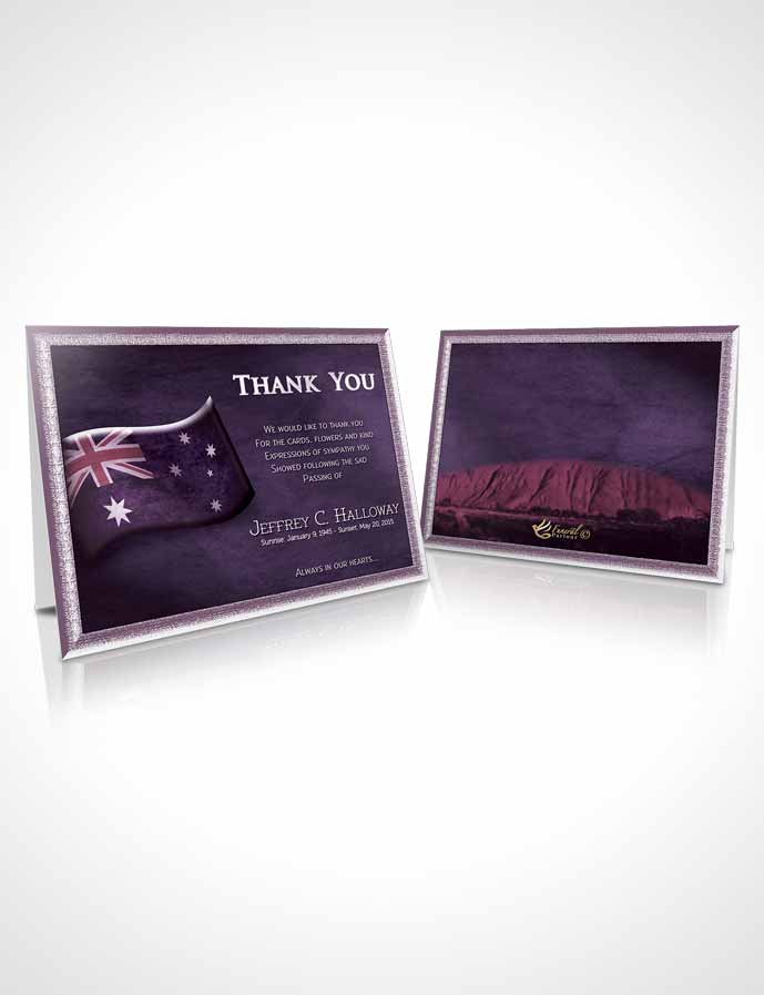 Funeral Thank You Card Template Australian Lavender Bliss