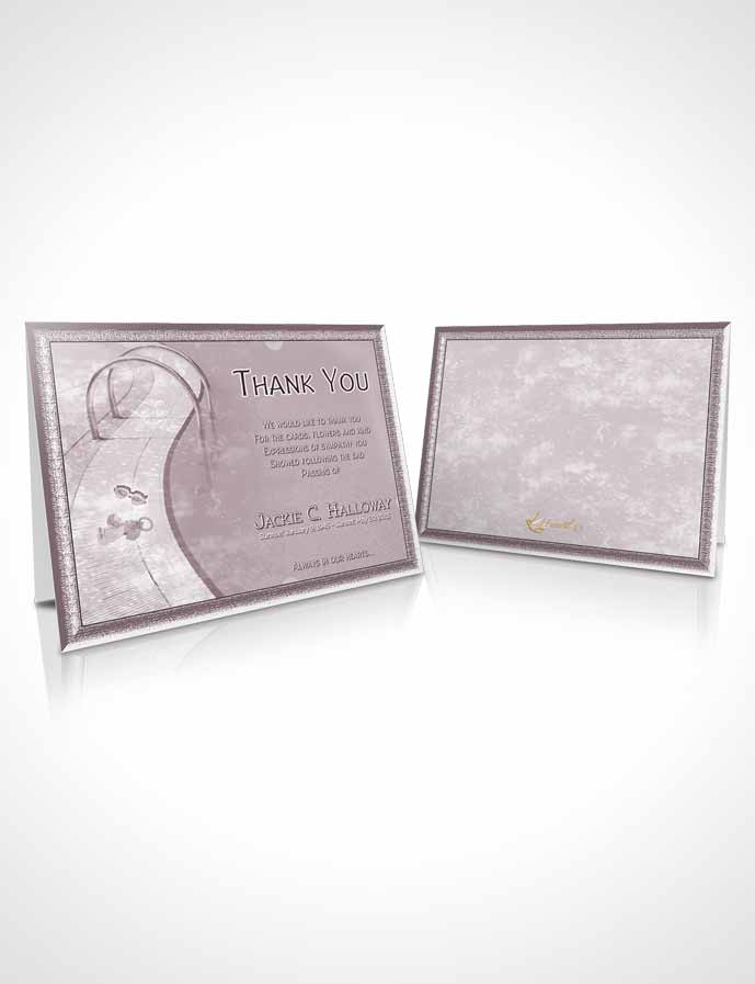 Funeral Thank You Card Template Atumn breeze Swimming Desire