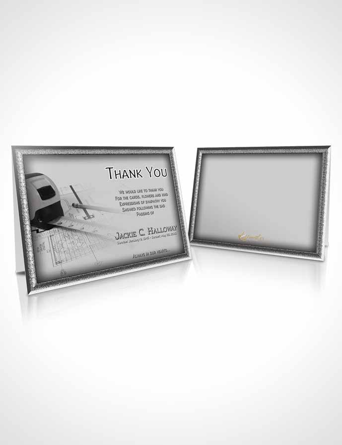 Funeral Thank You Card Template Black and White Architect