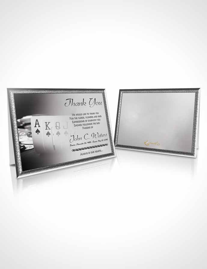 Funeral Thank You Card Template Black and White Cards