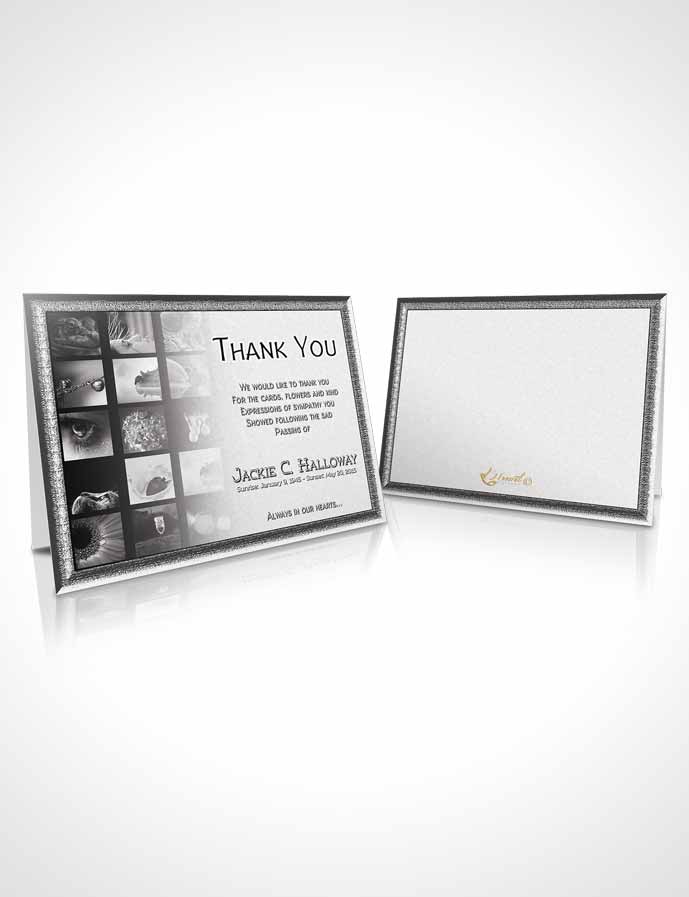 Funeral Thank You Card Template Black and White Desire Photographers Dream