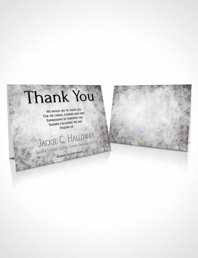 Funeral Thank You Card Template Black and White Harmonics