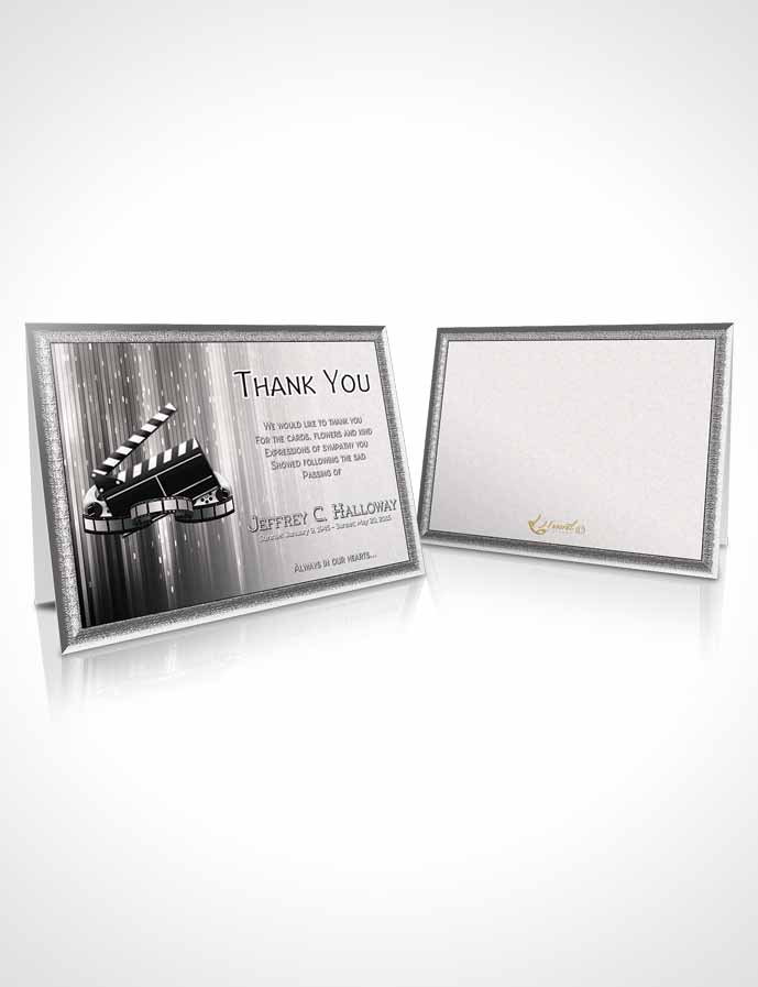 Funeral Thank You Card Template Black and White Media Pro