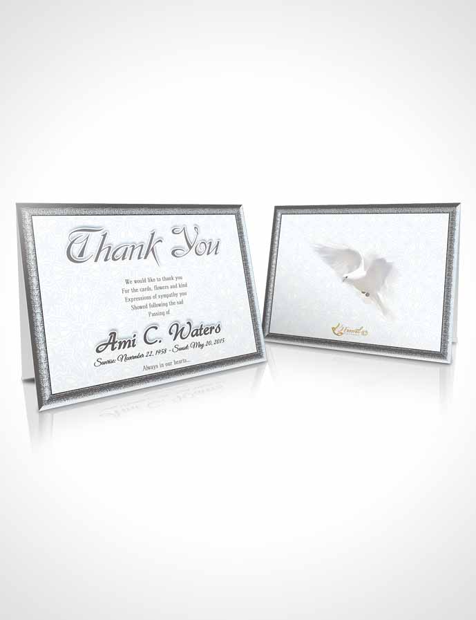 Funeral Thank You Card Template Black and White Purity