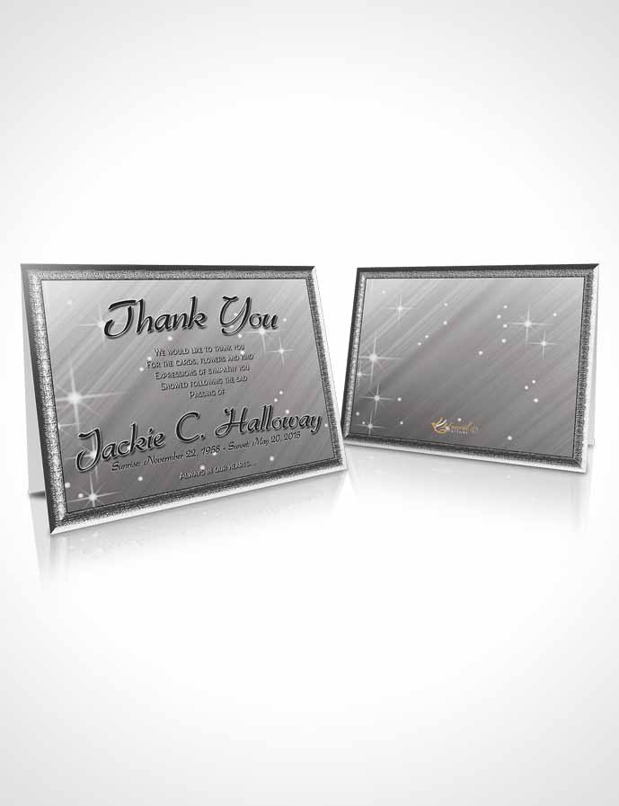 Funeral Thank You Card Template Black and White Serenity