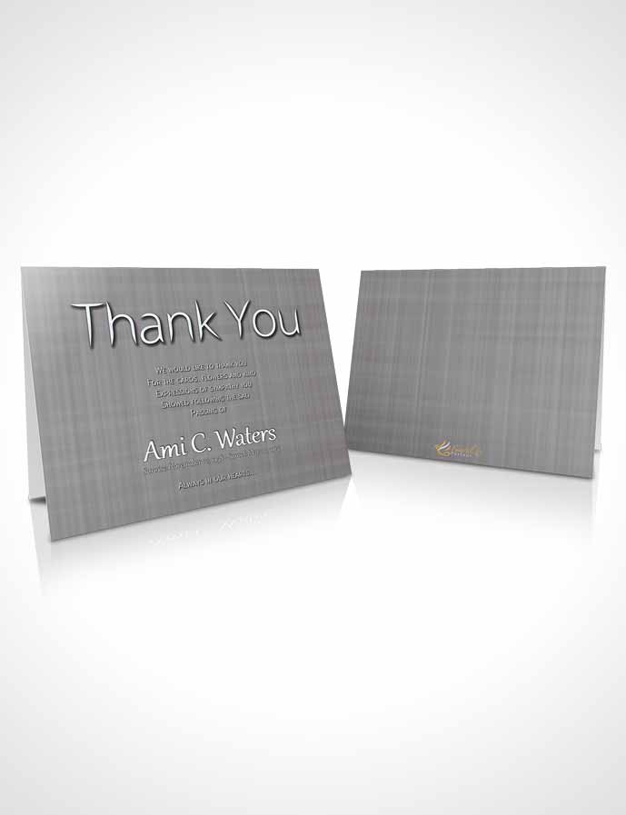 Funeral Thank You Card Template Black and White Simplicity