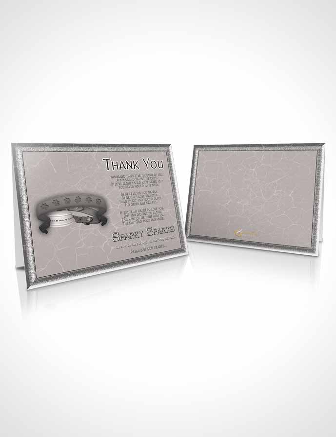 Funeral Thank You Card Template Black and White Sparky the Dog