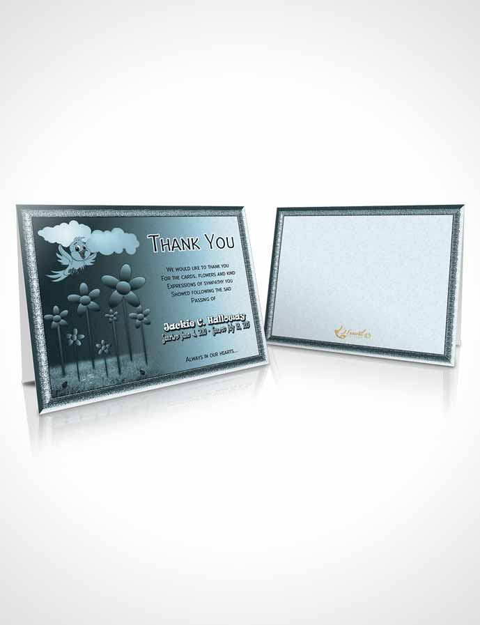 Funeral Thank You Card Template Blessed Sky Childs Dream
