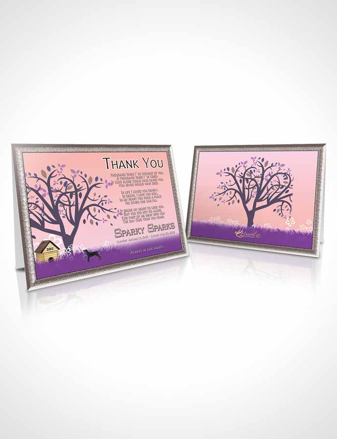 Funeral Thank You Card Template Blissful Doggy Heaven