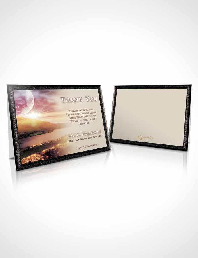 Funeral Thank You Card Template Blissful Evening Moon