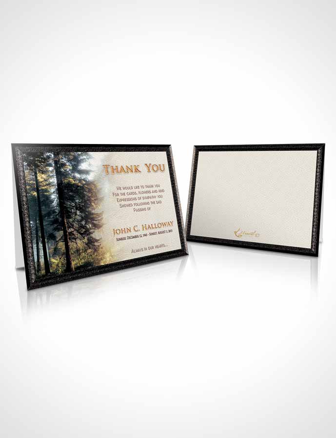 Funeral Thank You Card Template Blissful Forest Laughter