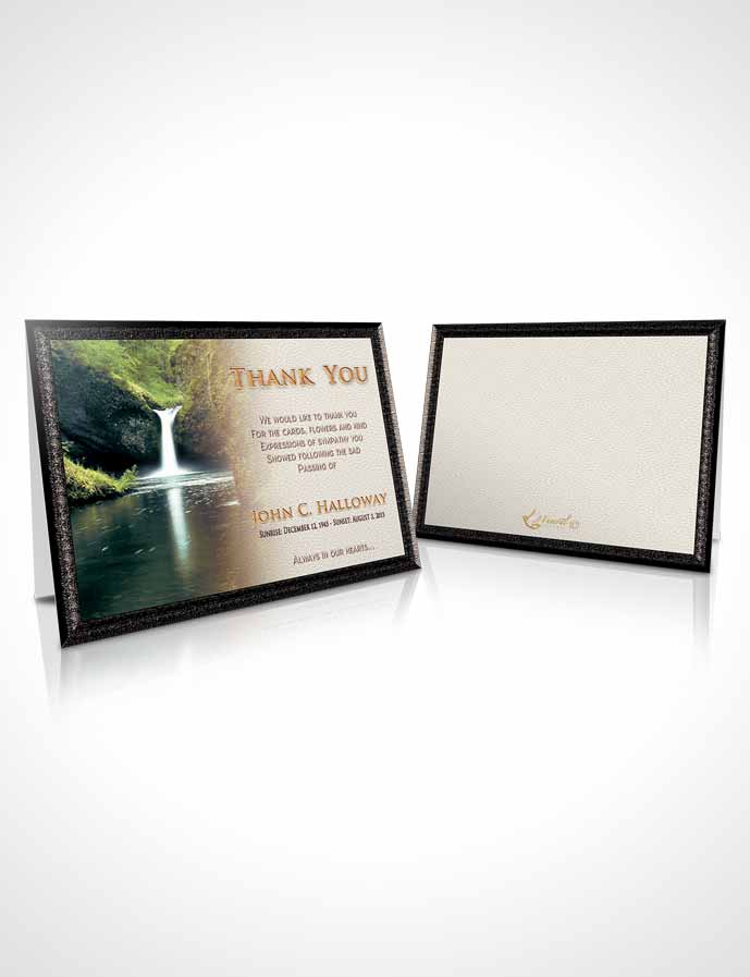 Funeral Thank You Card Template Blissful Forest Magic