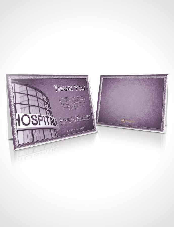 Funeral Thank You Card Template Blissful Lavender Nurse