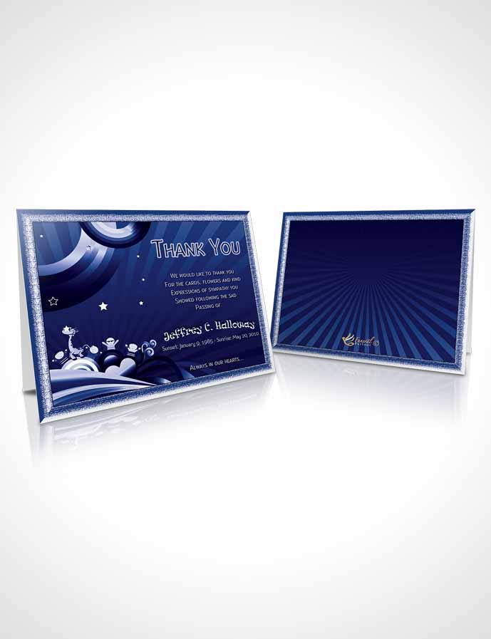 Funeral Thank You Card Template Blue Eyes Childs Journey
