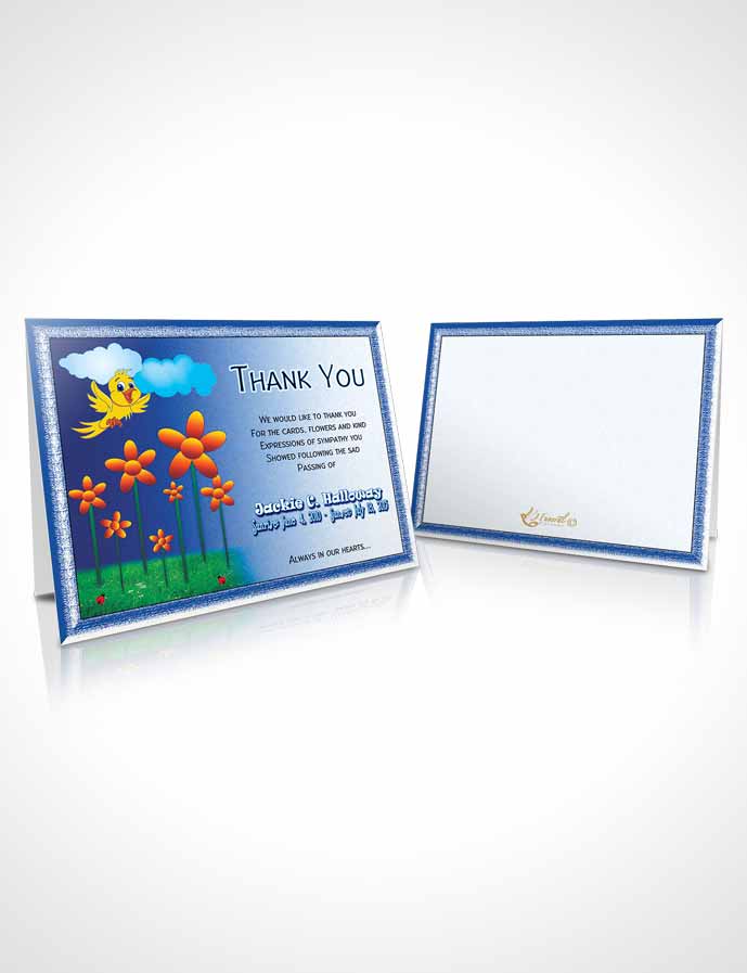 Funeral Thank You Card Template Blue Mountains Childs Dream