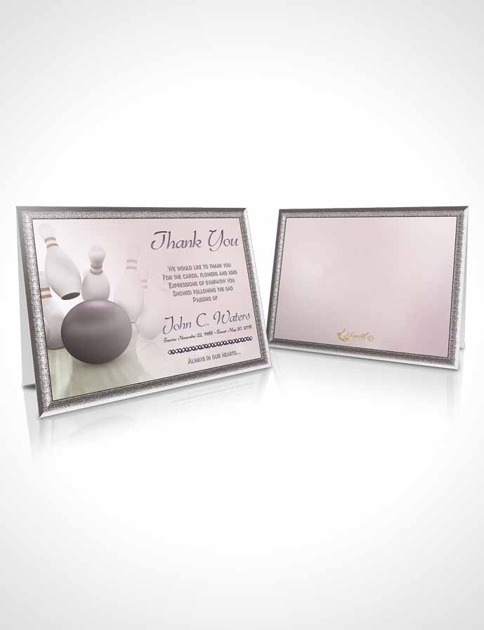 Funeral Thank You Card Template Bowling Days Autumn Sky